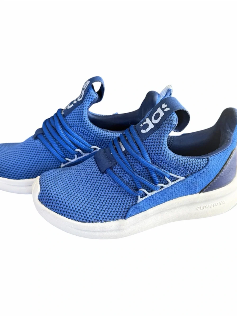 Adidas Cloudfoam Lite Racer Adapt 7.0 Kids' Shoes-Royal Blue/White